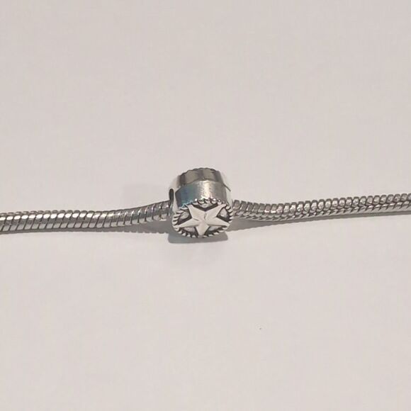 Silver Star Charm for‎ Pandora Style Bracelet - Picture 2 of 5